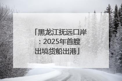 黑龙江抚远口岸：2025年首艘出境货船出港